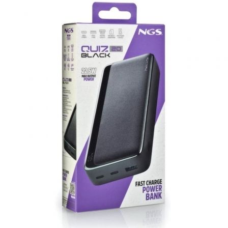 NGS Power Bank Quiz 20 20000mAh 22.5W Carga Rápida Negra